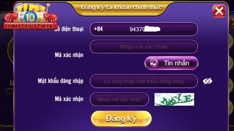 Đăng ký 68gb